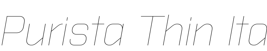 Purista Thin Italic Font Download Free